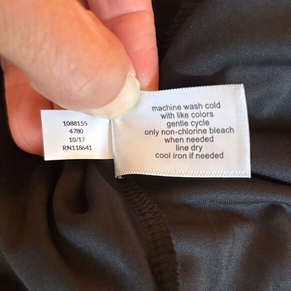 Lane Bryant Blouse Black White Floral Chiffon Pleated Lined Womens 26/28 NEW - Picture 10 of 12